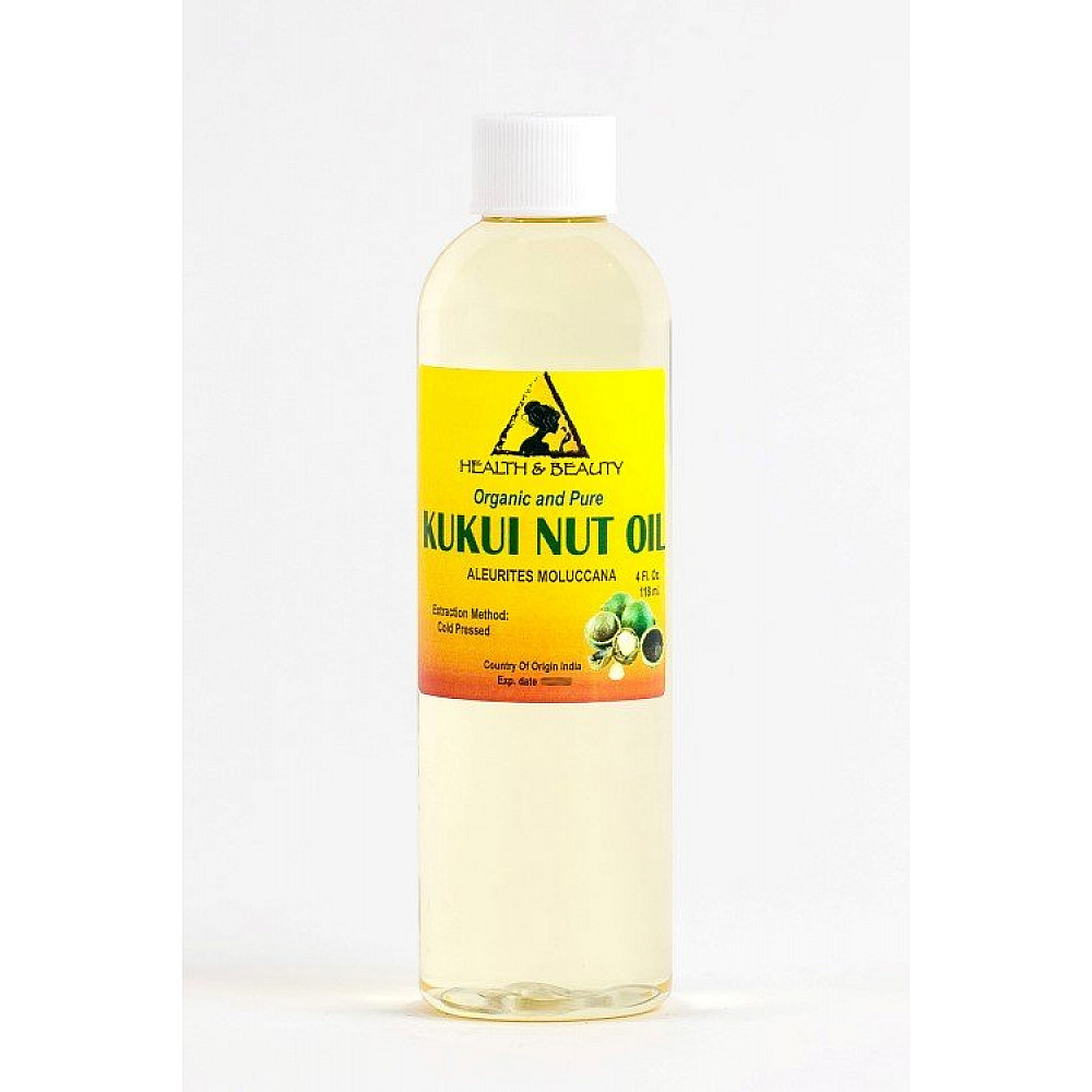 Kukui nut oil organic carrier cold pressed natural 100 pure 4 oz buy H&B Oils Center Co